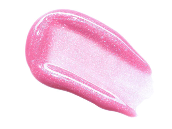 shimmer pink lip oil gloss smear texture on isolated white background sherwood park