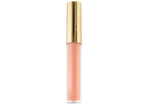 shimmer peach pink sheer moisturizing plumping lip oil isolated white background crème de la crème beauty