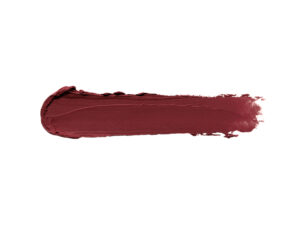 brown-red lipstick swatch on white background