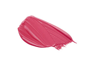 hot pink lip gloss swatch on white background
