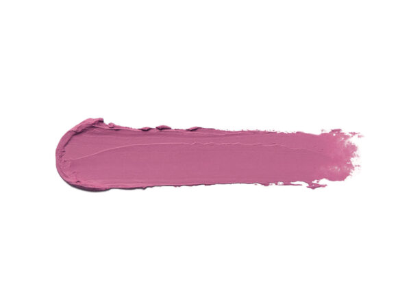 mauve-pink lipstick swatch on white background