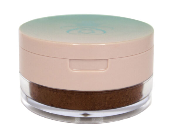 Baked Goods Baking and Setting Poudre loose tinted setting powder in translucent jar with pink lid