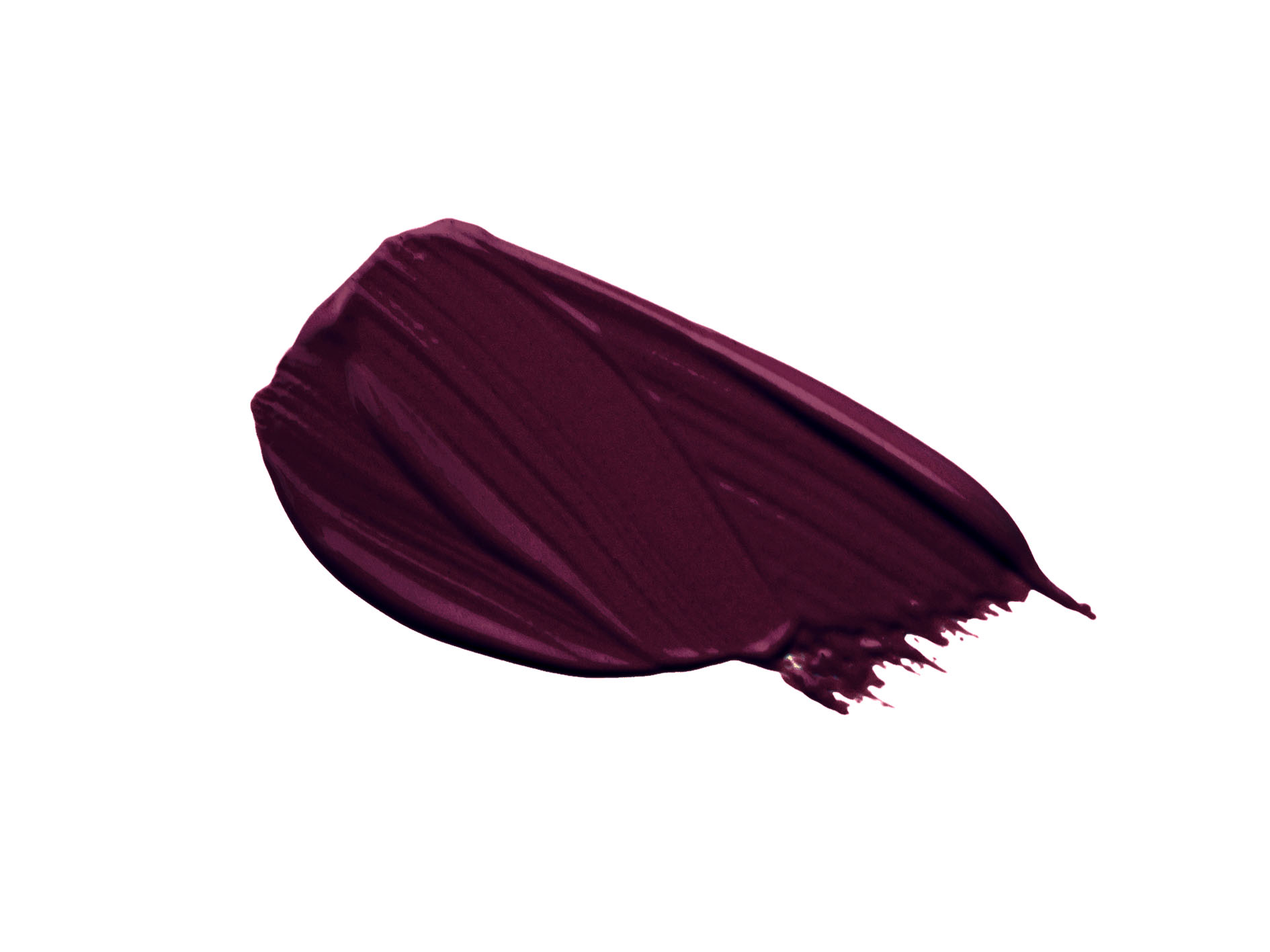 Boysenberry Buttercrème Lip Gloss smear texture on white isolated background