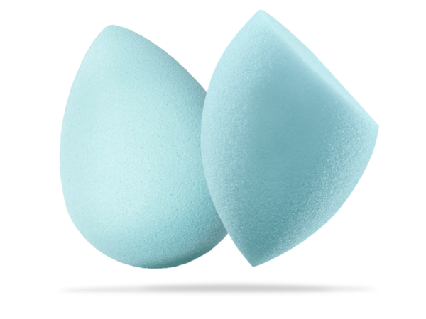 Bounce Makeup Sponge baby blue beauty blending makeup sponges on white isolated background