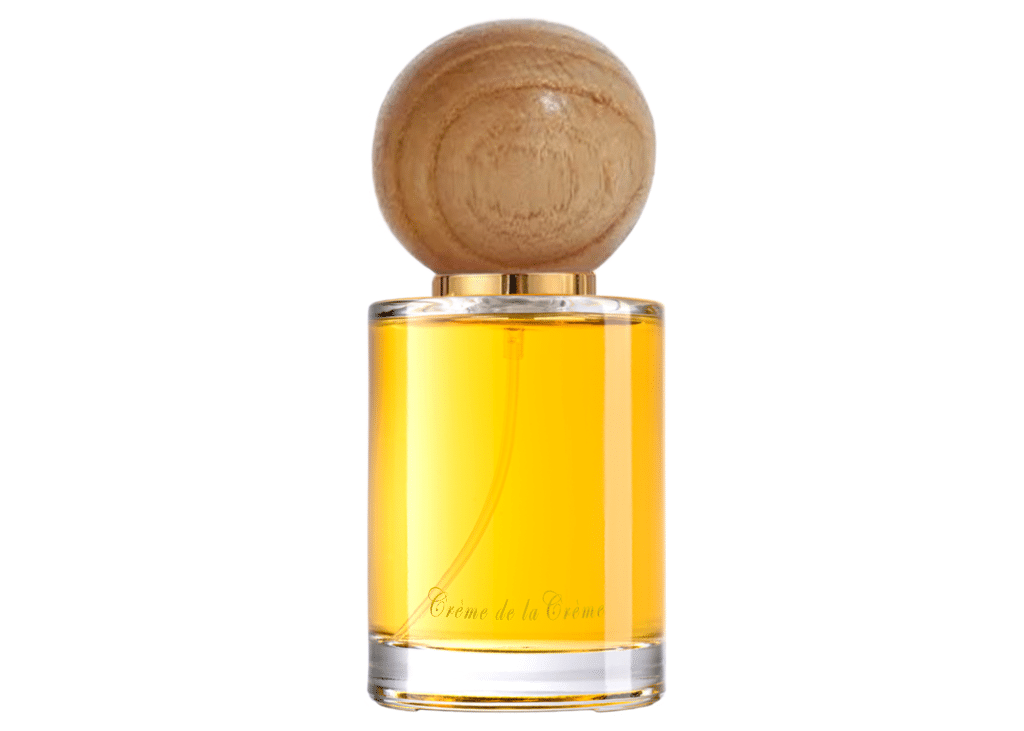 shop all Love Potion fragrance, glass perfume bottle with wood ball cap on isolated white background